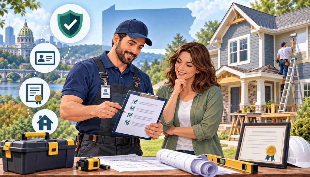 Pennsylvania contractor reviewing HICPA registration requirements with homeowner